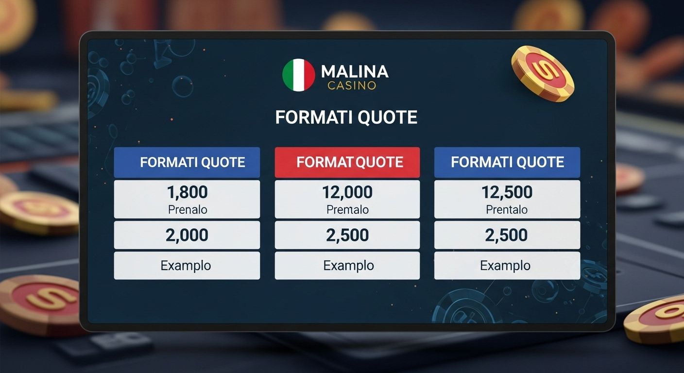 Formati delle quote decimal odds